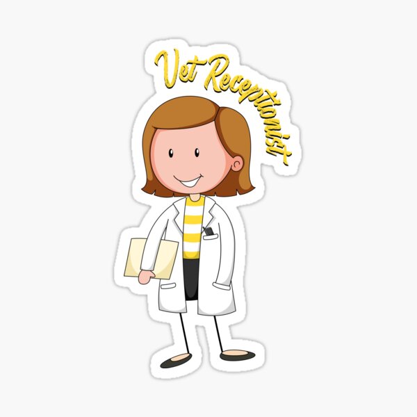 Vet Receptionist Sticker