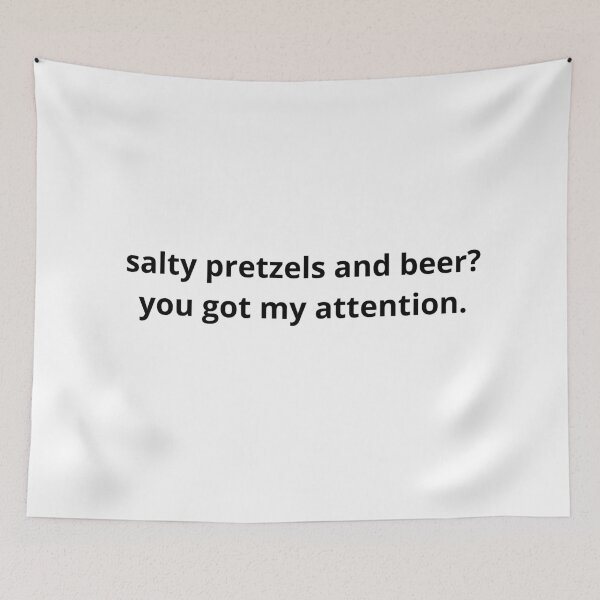 Item preview, I'm Here for The Snacks Salty Pretzels and Beer designed and sold by Schka.