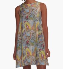 Tarot Zeit A-Linien Kleid