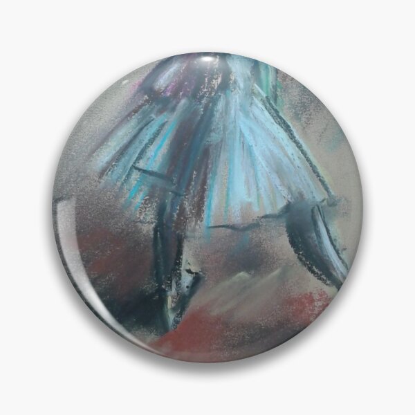 Item preview, Pastel drawing of a ballet girl, blue dress, flats. Inspired by the style of Edgar Degas. Drawing made by me. designed and sold by Mariuki Flow.