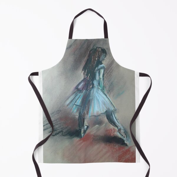 Item preview, Pastel drawing of a ballet girl, blue dress, flats. Inspired by the style of Edgar Degas. Drawing made by me. designed and sold by Mariuki Flow.