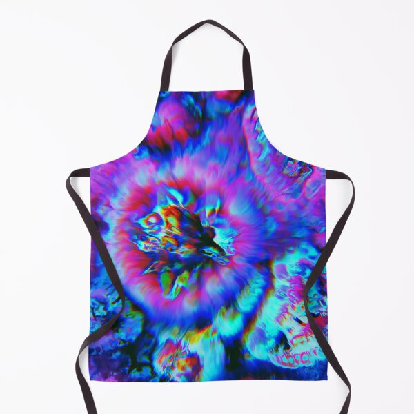 Fractal Fantasy Tie Dye Geode Flower Apron