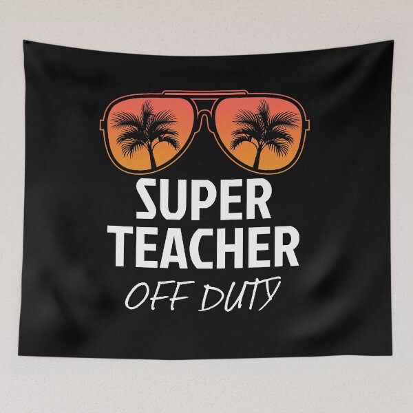Item preview, Super Teacher Off Duty Sunglasses Beach Sunset Summer Break designed and sold by liftdesign.
