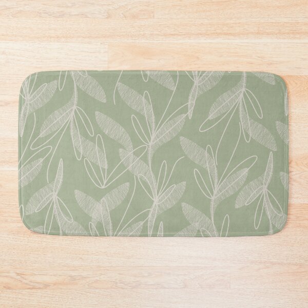 Item preview, Etched Leaves Floral Botanical Pattern in Sage Green and Beige designed and sold by kierkegaard.