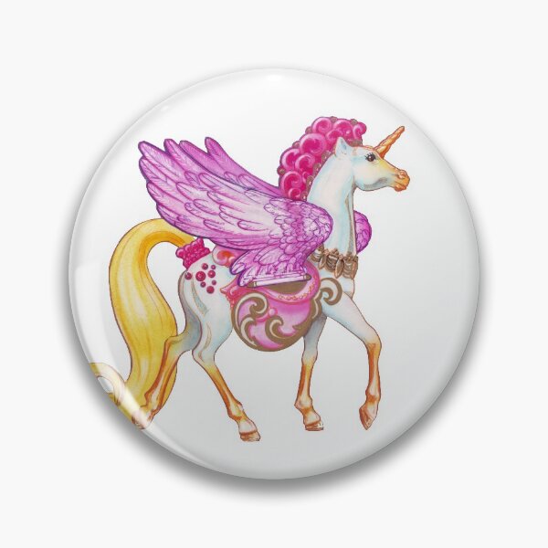 Item preview, Sunstar Unicorn/Pegasus Doll Color Art designed and sold by The Jewel Riders Archive.