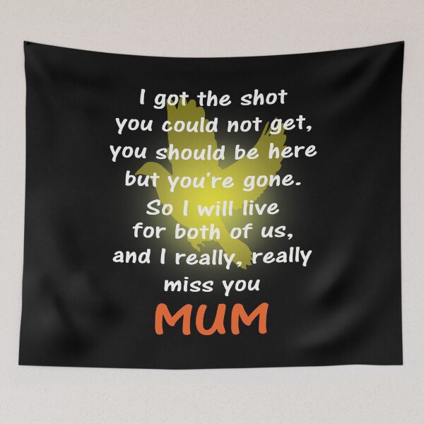 Item preview, I miss you mum white text designed and sold by StencilMyst ..