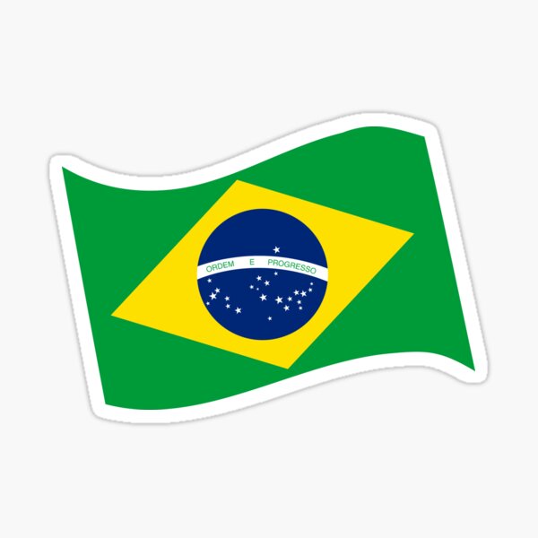 Brazilian Flag Design Sticker
