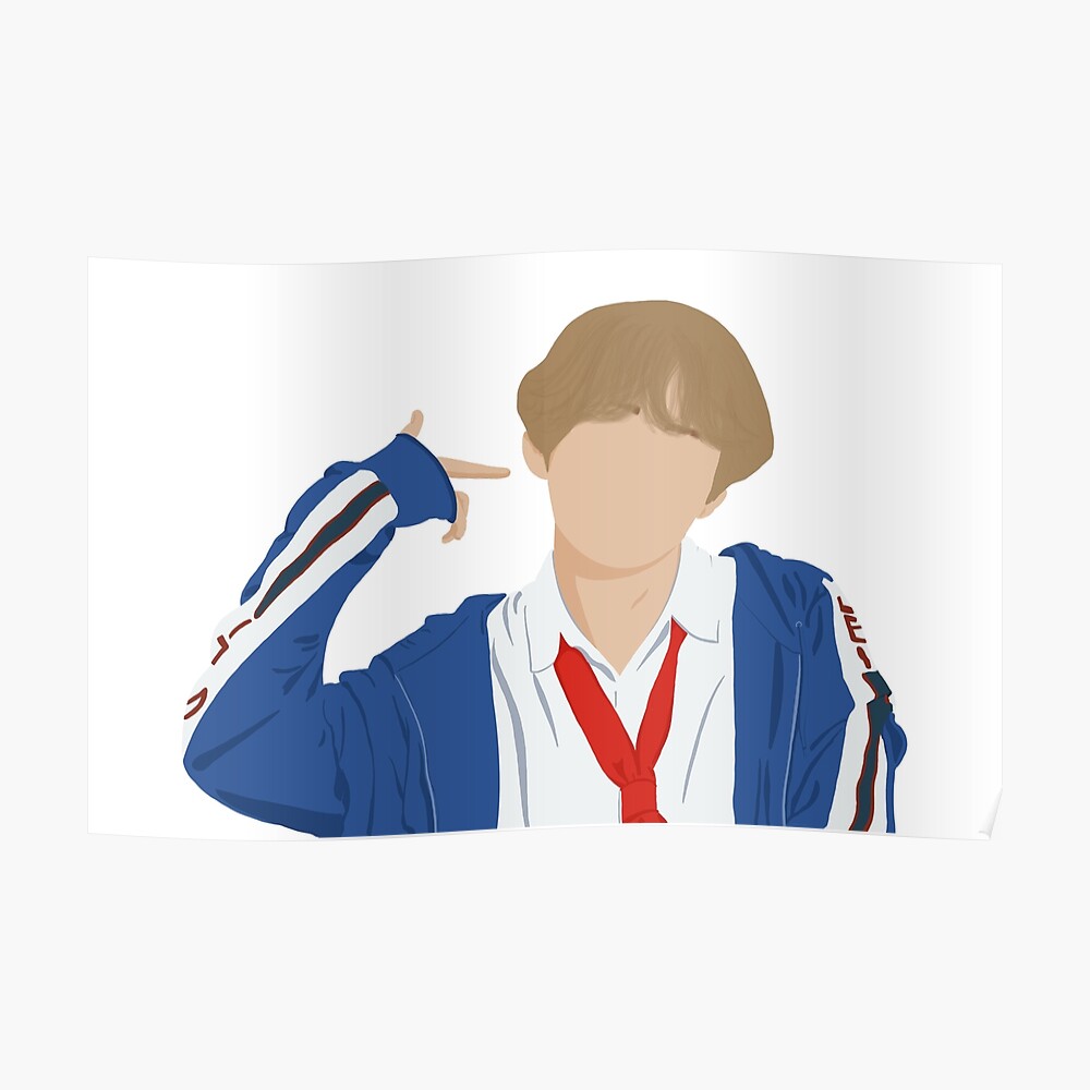 Taehyung V 태형 BTS DNA Blue Hoodie Outfit Sticker for Sale by  WPrintMPalette