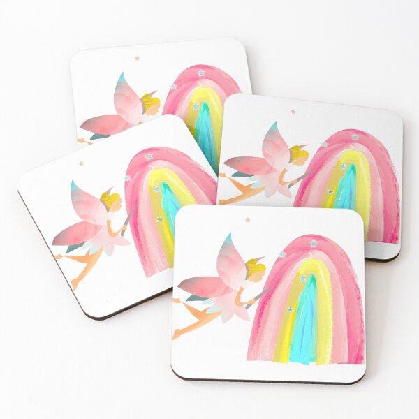 Item preview, Little girls cute fairy and rainbow illustration - Caroline Laursen Original designed and sold by Caroline Laursen.