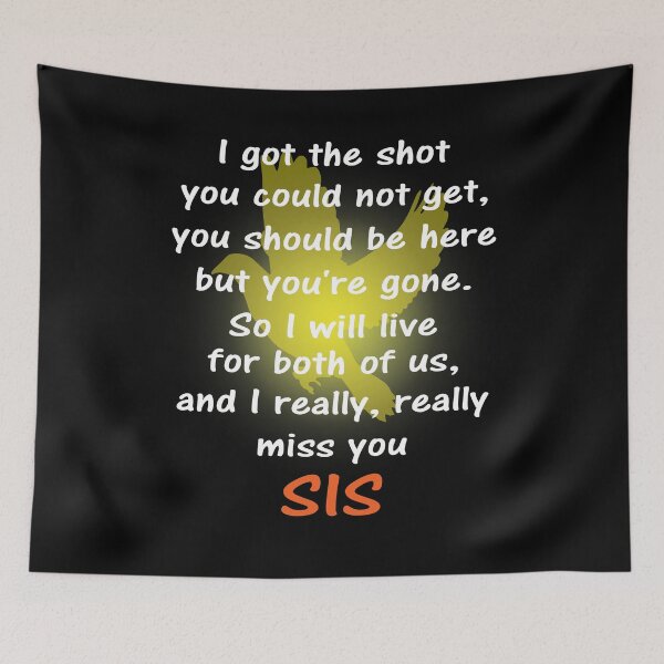 Item preview, I miss you sis white text designed and sold by StencilMyst ..