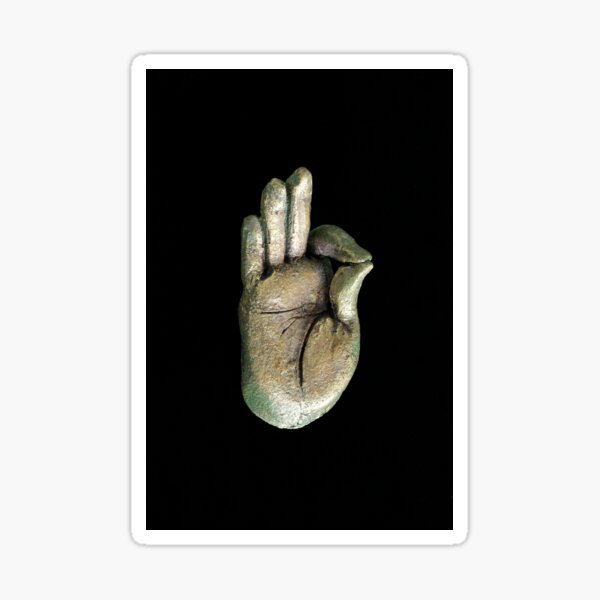 gesturing fearlessness & understanding Sticker