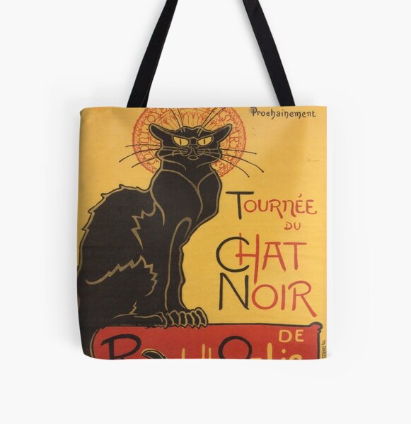 The Black Cat Tour by Rodolphe Salis All Over Print Tote Bag