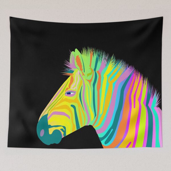 Item preview, Colorful zebra BooPooBeeDoo designed and sold by BooPooBeeDooArt.