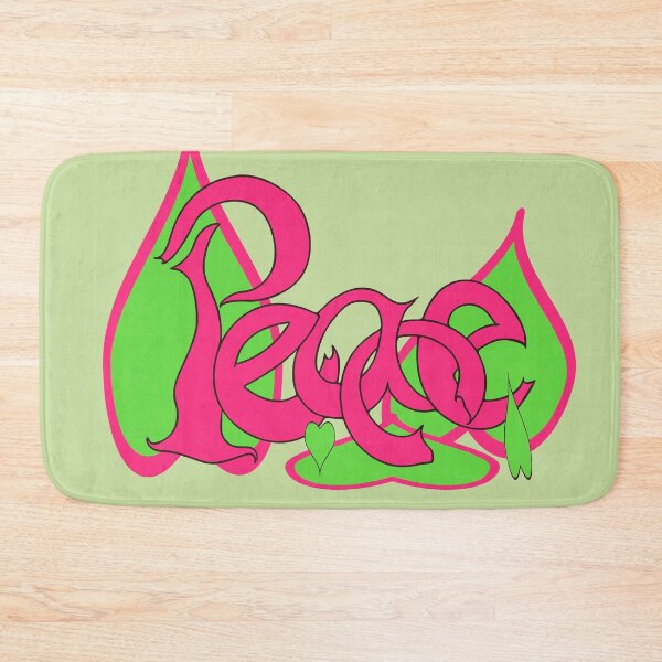 Item preview, Peace Calligraffiti Hippie Loveheart - Hot Pink designed and sold by PATRICIA CASTILLA PEREZ.