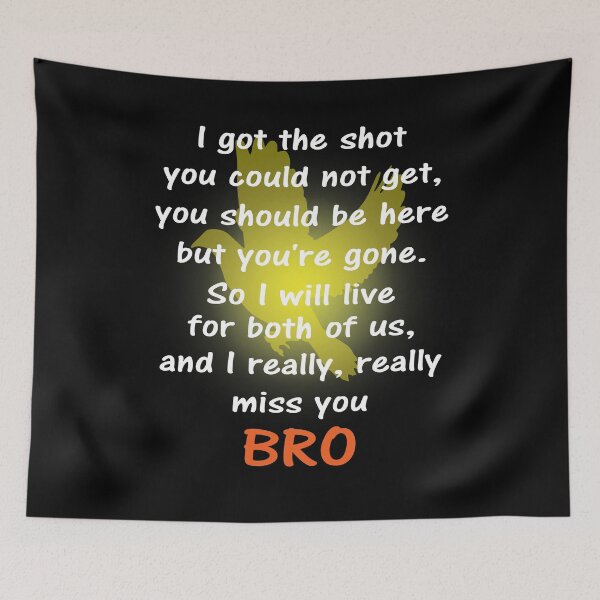 Item preview, I miss you bro white text designed and sold by StencilMyst ..