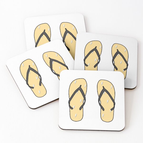 Item preview, Yellow Lightning Bolt Flip Flop Sticker Pack designed and sold by kenzieestickers.