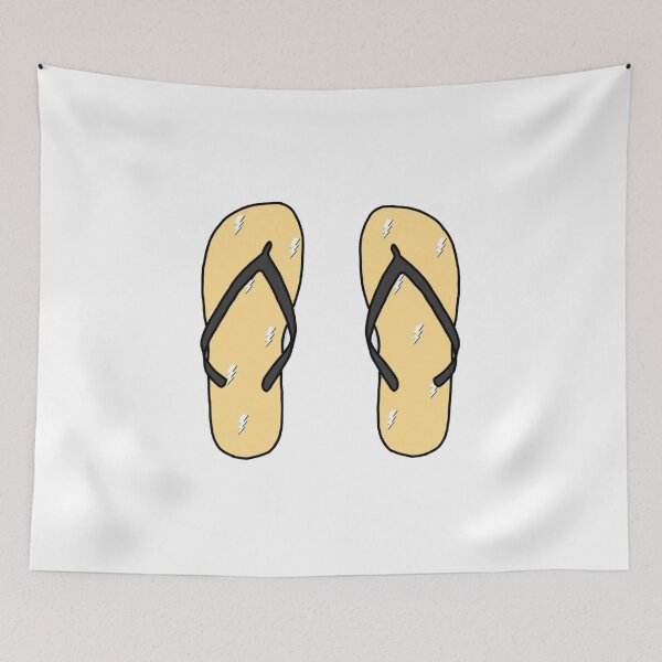 Item preview, Yellow Lightning Bolt Flip Flop Sticker Pack designed and sold by kenzieestickers.
