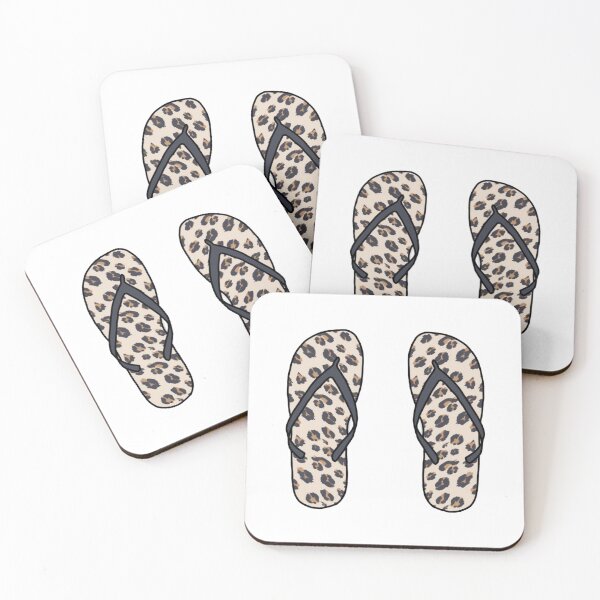 Item preview, Leopard Cheetah Print Flip Flop Sticker Pack designed and sold by kenzieestickers.