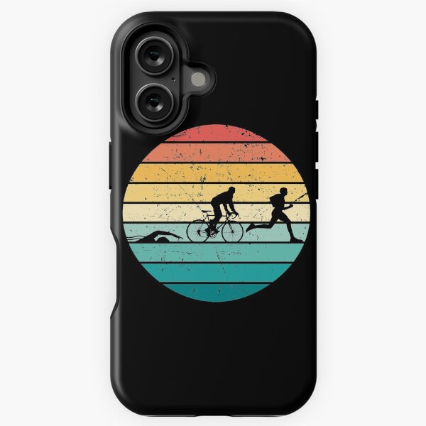 Item preview, Triathlon retro, swim bike run 70.3, triathlon lover gift designed and sold by Pau Baz.