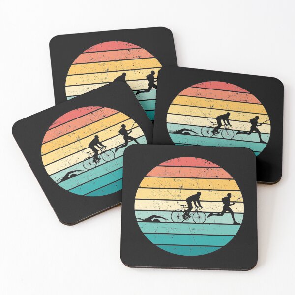 Item preview, Triathlon retro, swim bike run 70.3, triathlon lover gift designed and sold by Pau Baz.