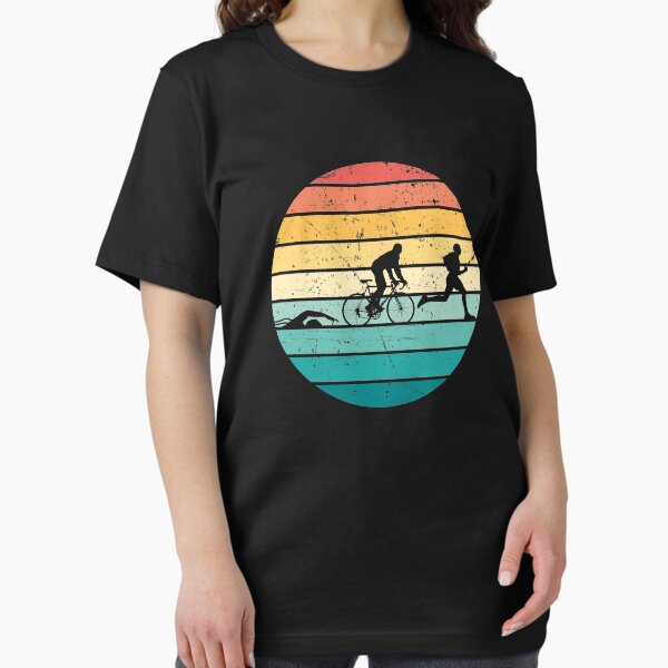Item preview, Triathlon retro, swim bike run 70.3, triathlon lover gift designed and sold by Pau Baz.