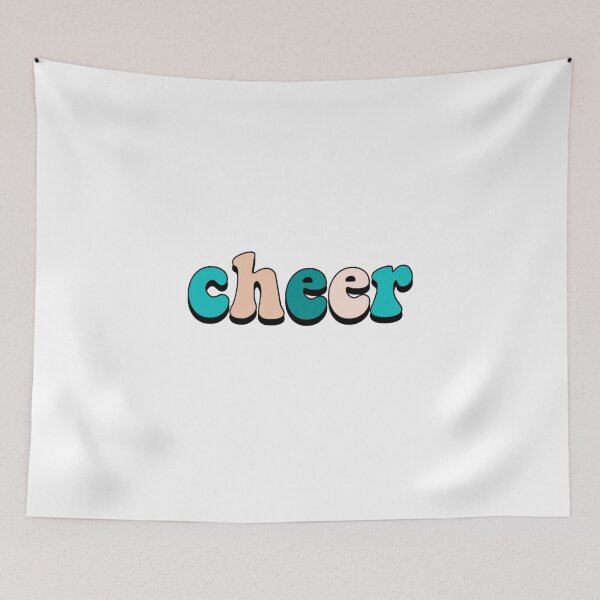 Item preview, Teal Blue Pastel Pink Cheer Quote designed and sold by kenzieestickers.