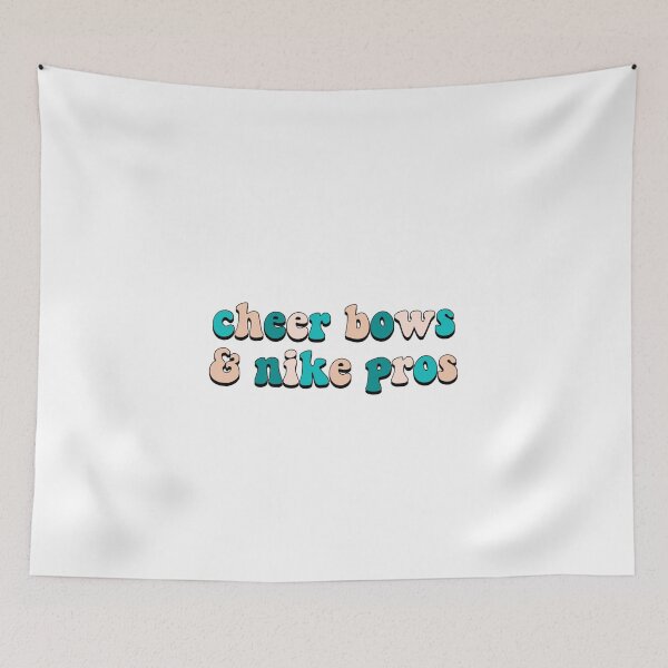 Item preview, Cheer Bows and Nike Pros Teal Blue Pastel Pink Cheer Quote designed and sold by kenzieestickers.