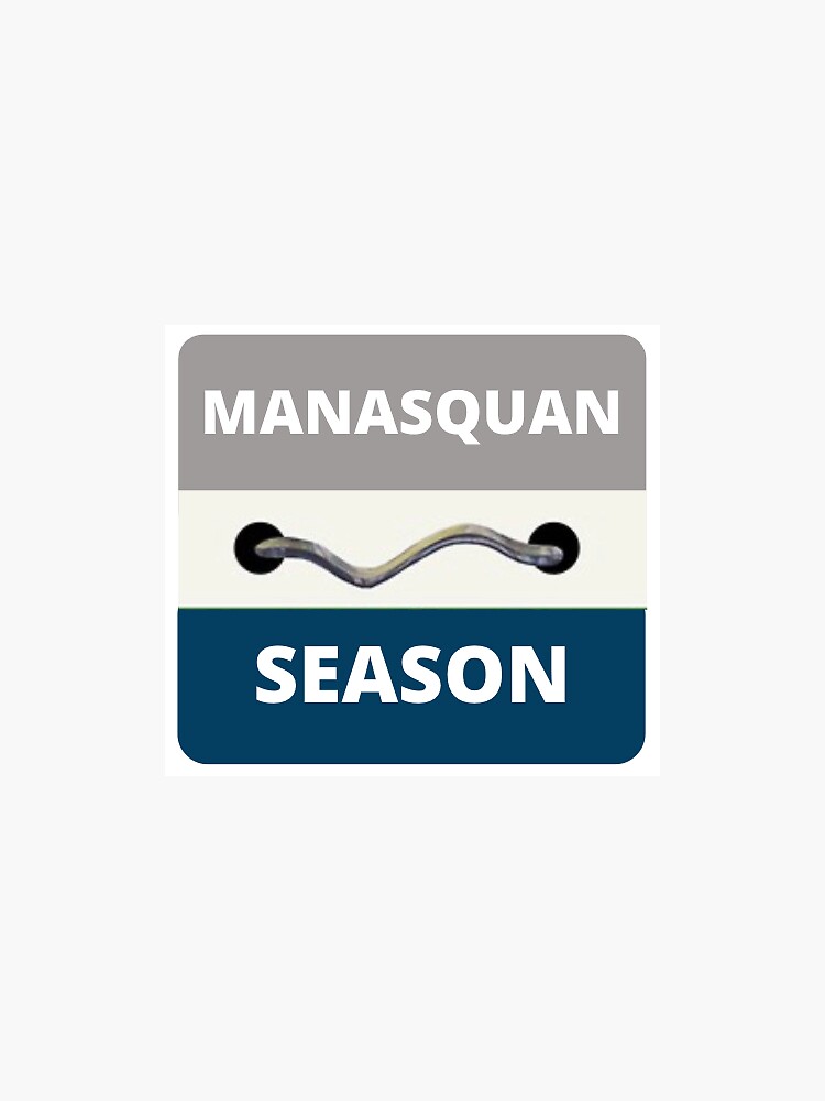 "Manasquan beach badge " Sticker for Sale by Jerzeyvibes Redbubble