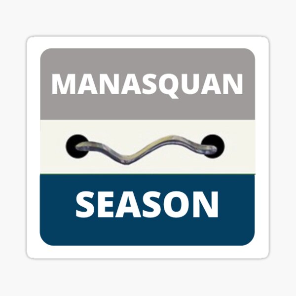 "Manasquan beach badge " Sticker for Sale by Jerzeyvibes Redbubble
