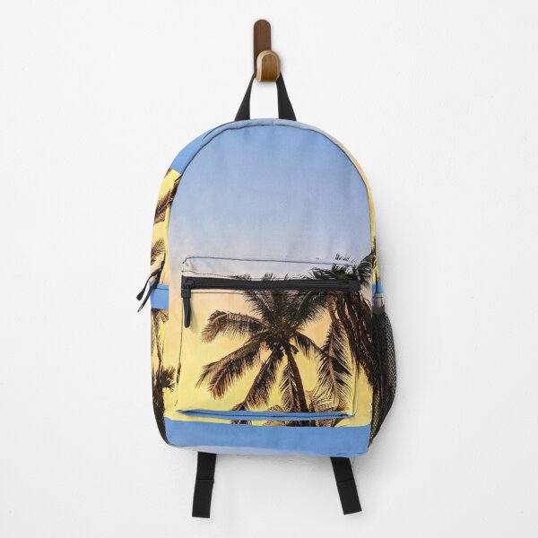 Item preview, Coconut trees in front of beautiful blue and yellow sky designed and sold by FCEalin.