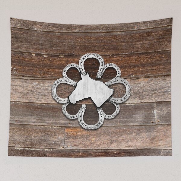 Item preview, Horse Head on Horseshoe Flower designed and sold by Jared Davies.