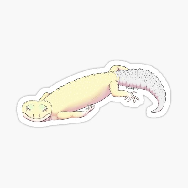 “Murphy’s Patternless Leopard Gecko” Sticker for Sale by LizardBeans