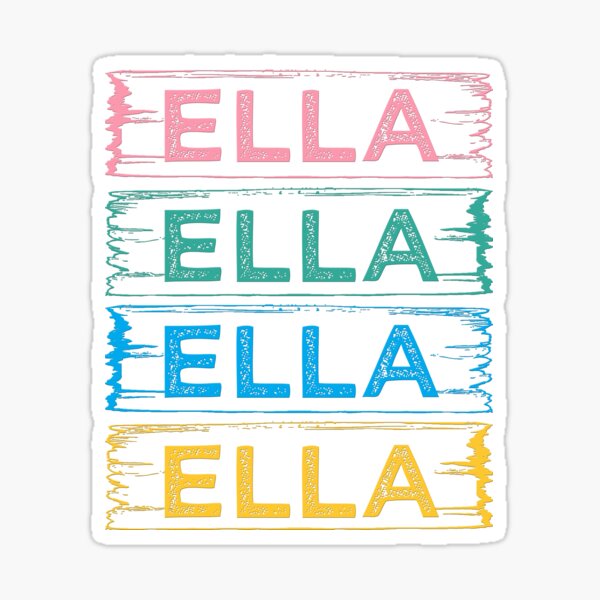 Calligraphy Name Ella Sticker For Sale By Joleemathis Redbubble