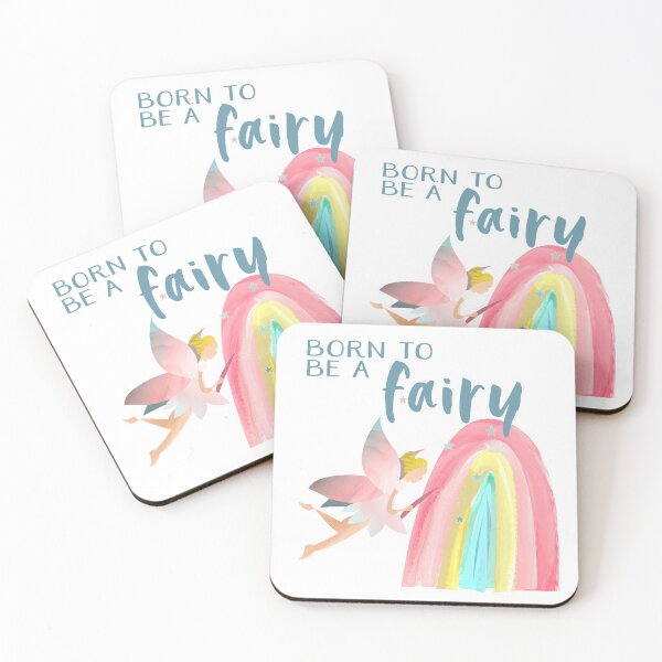 Item preview, Cute - Born to be a fairy rainbow illustration - Caroline Laursen Original designed and sold by Caroline Laursen.