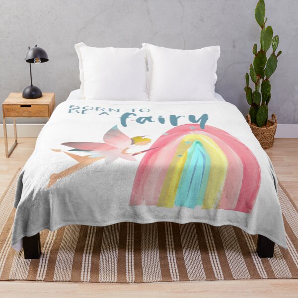 Item preview, Cute - Born to be a fairy rainbow illustration - Caroline Laursen Original designed and sold by Caroline Laursen.
