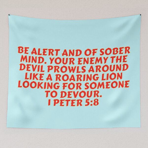 Item preview, Bible Verse 1 Peter 5:8 designed and sold by Prayingwarrior.