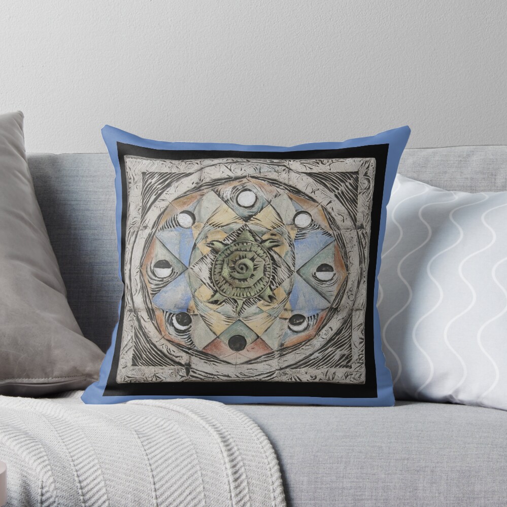 Spiral eight: cycles Throw Pillow