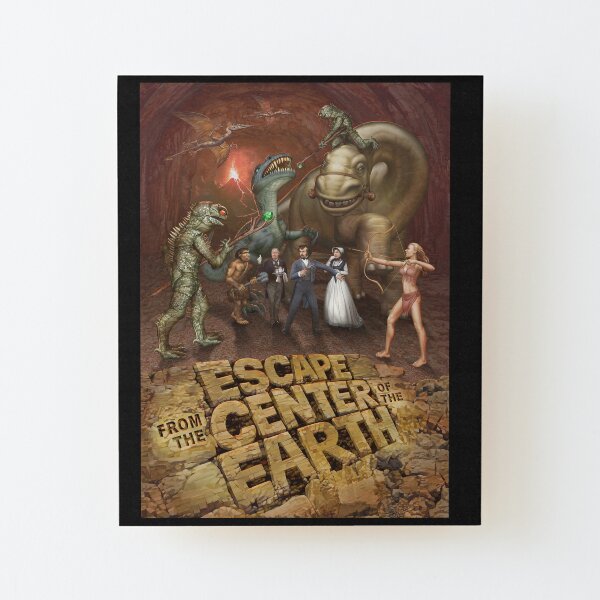 Escape from The Center of The Earth Wood Mounted Print