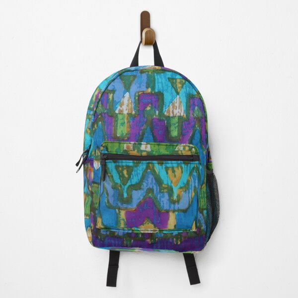 Item preview, Warp Print in Bues, Greens and Purple, designed and sold by Leslie Rogers Todder.
