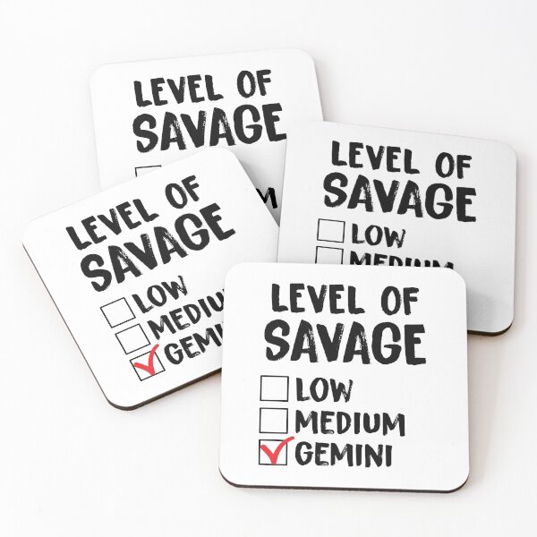 Item preview, Level of Savage Gemini Zodiac Astrology Funny Gemini designed and sold by KunKhalil.