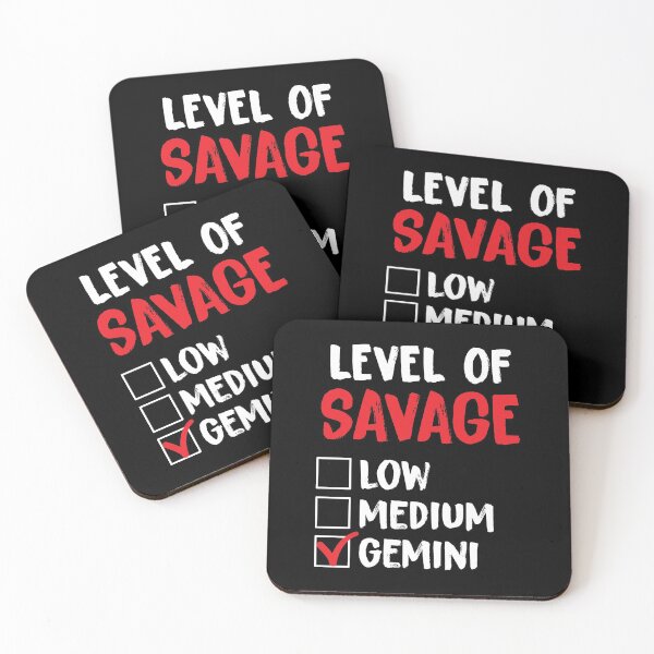 Item preview, Level of Savage Gemini Zodiac Astrology Funny Gemini designed and sold by KunKhalil.