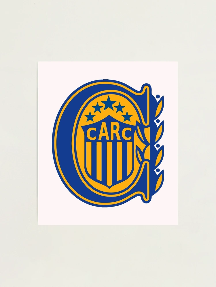 Arsenal Sarandi FC, golden logo, Argentine Primera Division, blue metal  background, HD wallpaper