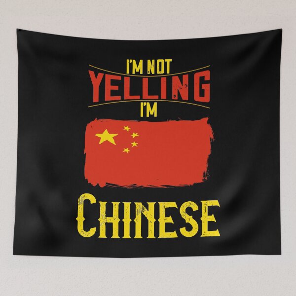Item preview, I'm Not Yelling I'm Chinese Pride Chinese Flag, Stop Asian Hate, Anti-racism  designed and sold by Mode Tees.