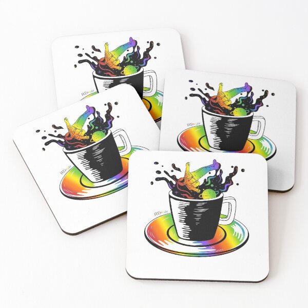 Item preview, Rainbow space astronaut in coffee designed and sold by RikkyTeesPride.