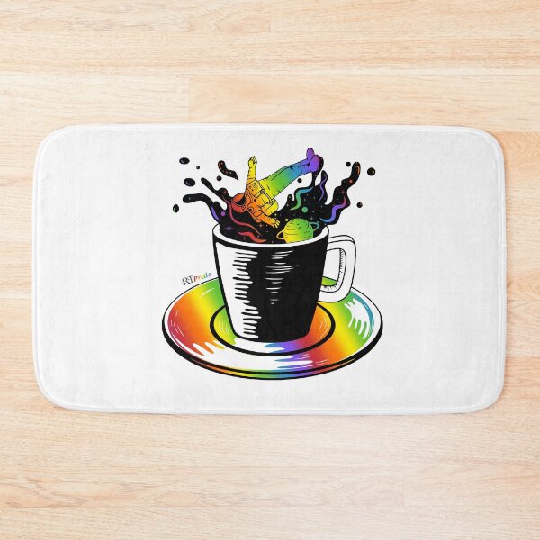 Item preview, Rainbow space astronaut in coffee designed and sold by RikkyTeesPride.