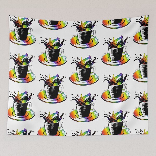 Item preview, Rainbow space astronaut in coffee designed and sold by RikkyTeesPride.