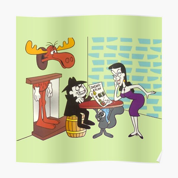Rocky and Bullwinkle Hide from Boris and Natasha Poster