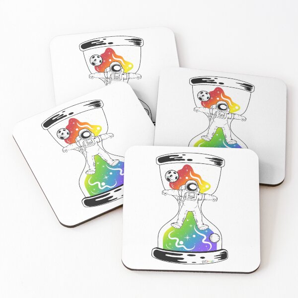 Item preview, Rainbow space, hourglass astronaut designed and sold by RikkyTeesPride.