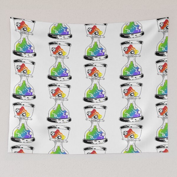 Item preview, Rainbow space, hourglass astronaut designed and sold by RikkyTeesPride.
