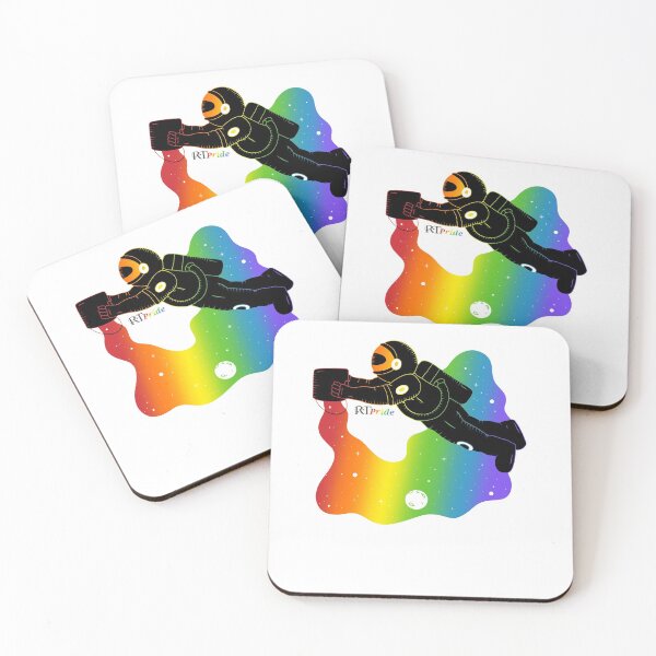 Item preview, Rainbow space, astronaut with bucket designed and sold by RikkyTeesPride.
